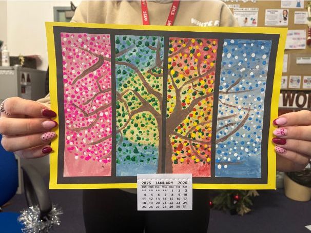 Four Seasons - Pointillism activity