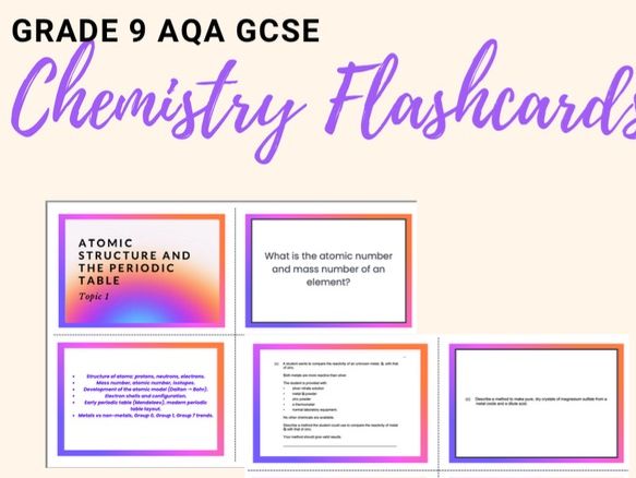 Grade 9 GCSE AQA Chemistry Flashcards