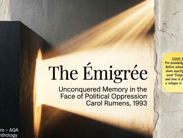 The Émigrée by Carol Rumens | AQA Power and Conflict Anthology | GCSE Poem