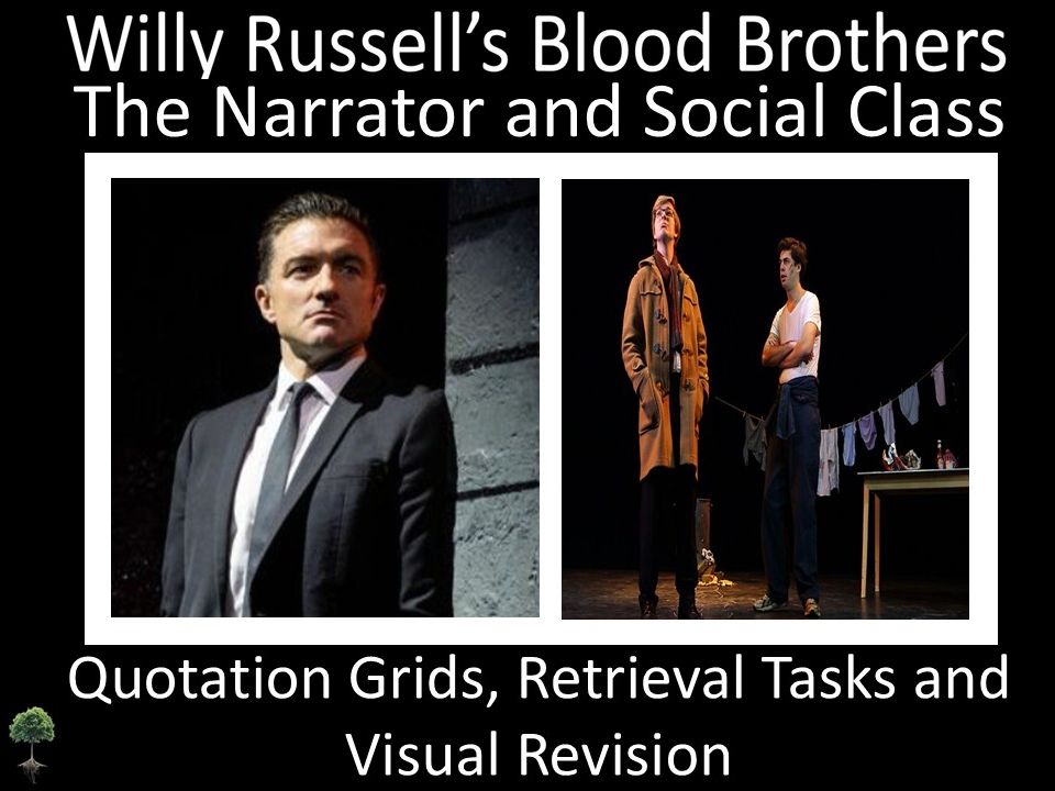 Blood Brothers: The Narrator and Social Class - Grid and Retrieval Activities