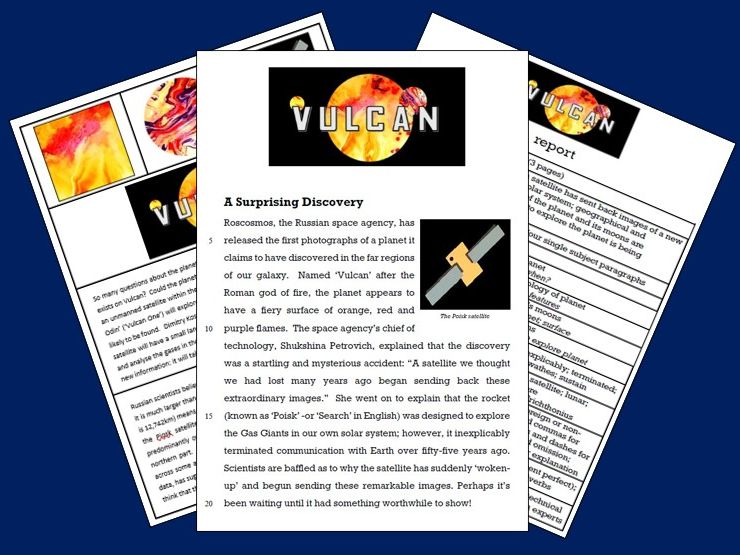 Model Text: Report: Vulcan