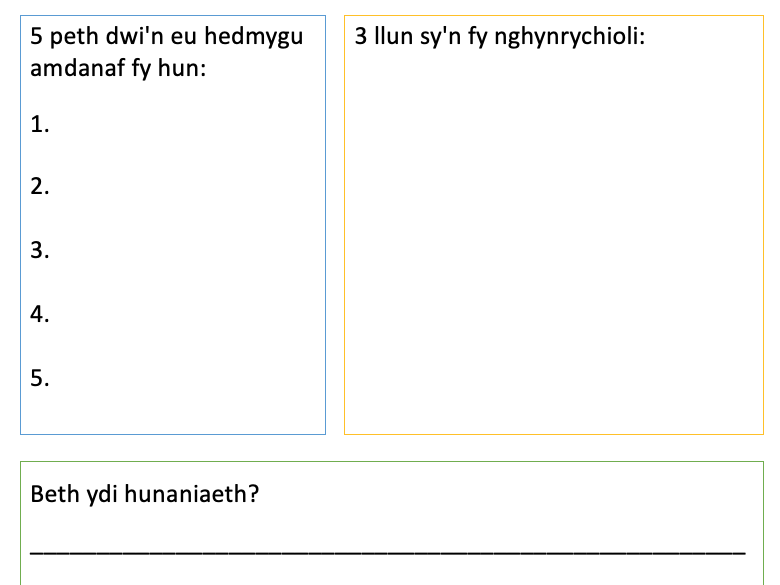 Welsh / Cymraeg 1L - Hunaniaeth Crefydd