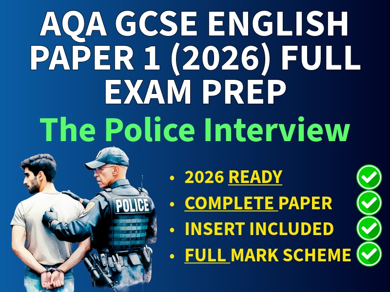 AQA GCSE English Language Practice Paper 1 (2026) – The Police Interview – Mock + Mark Scheme (8700)