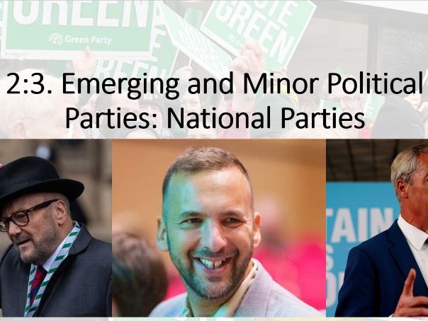 UK Politics (Paper 1) Political Parties, Lesson 6 (Emerging and Minor Political Parties Part 1).