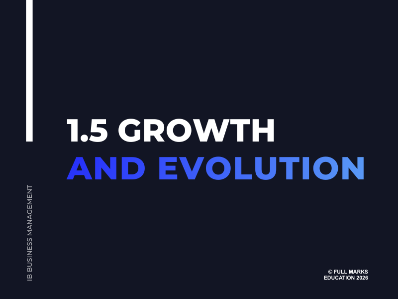 IB Business Management 1.5 - Growth and Evolution