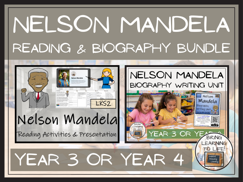 Nelson Mandela Reading Comprehension & Biography Bundle | LKS2