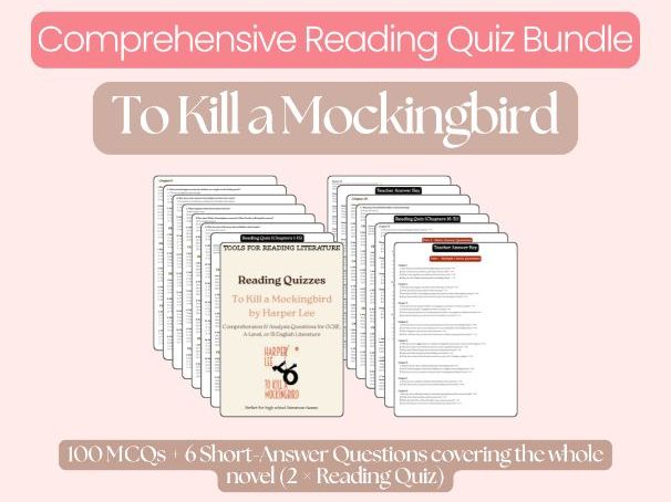 To Kill a Mockingbird Reading Quizzes – The Whole Novel | GCSE & A-Level English