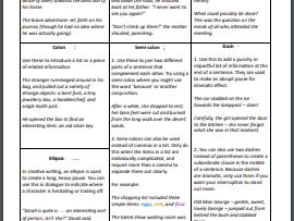 Punctuation help sheet