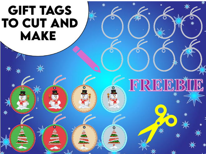 Gift Tags to Cut and Make Freebie