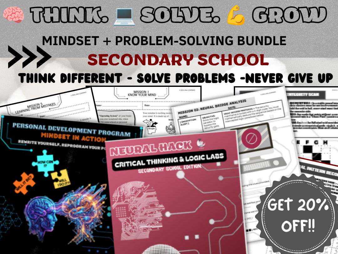 Growth Mindset & Computational Thinking Bundle | Problem Solving | Ages 11–16