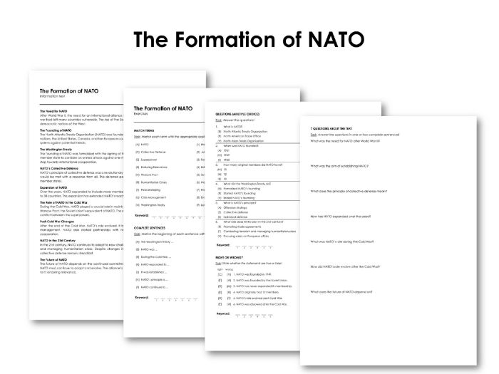 The formation of nato teaching resources