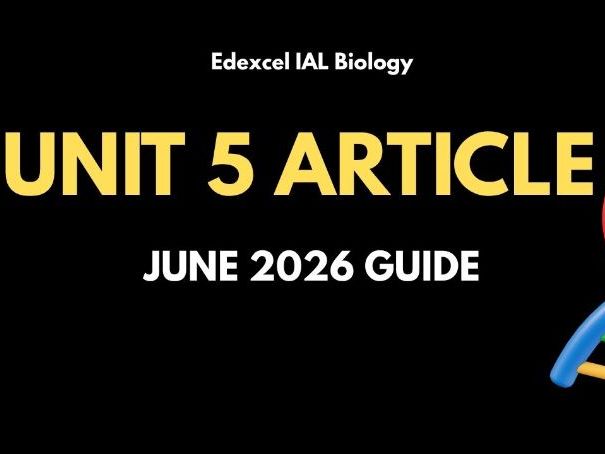 Edexcel IAL Biology Unit 5: June 2026 Scientific Article Breakdown with Questions