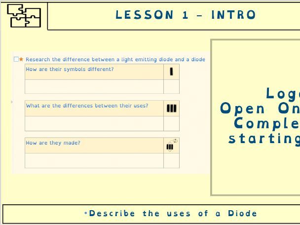 GCSE Electronics – Applications of Diodes: Lesson 1