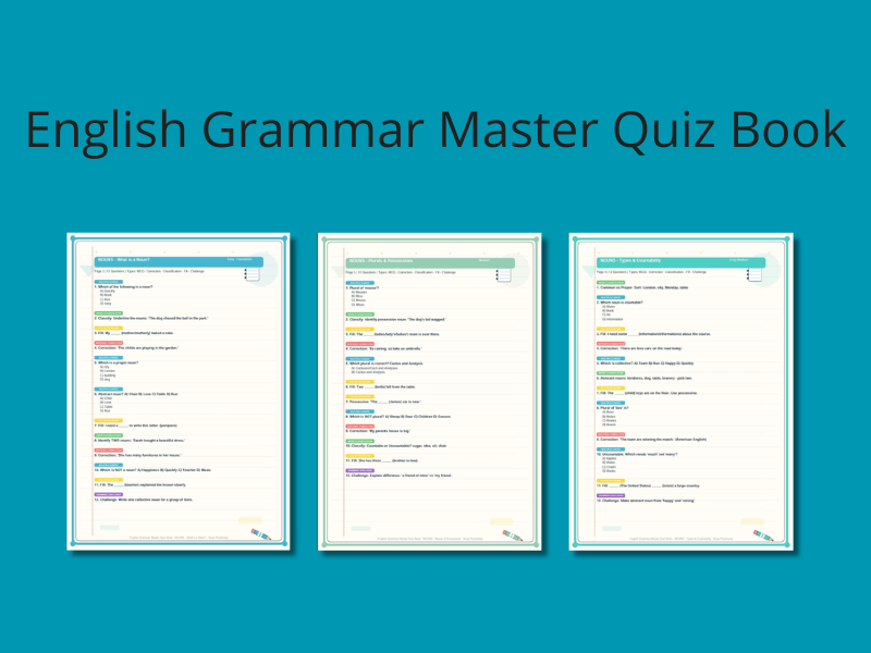 English Grammar Master Quiz Book