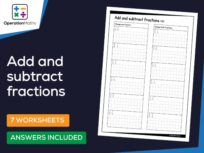 Add and subtract fractions