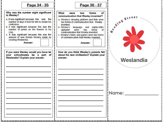 Weslandia 5th Grade Reading Street Teaching Resources