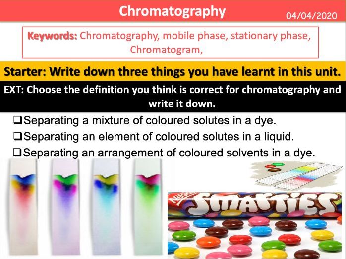 Chromatography Teaching Resources