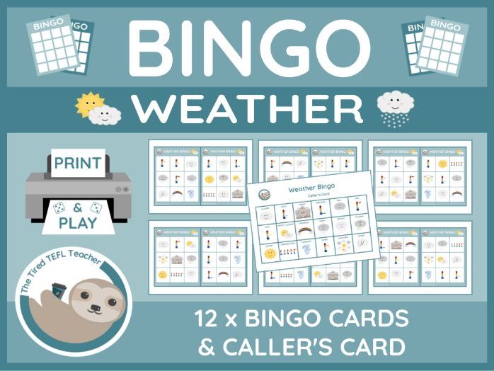 ESL Weather Bingo