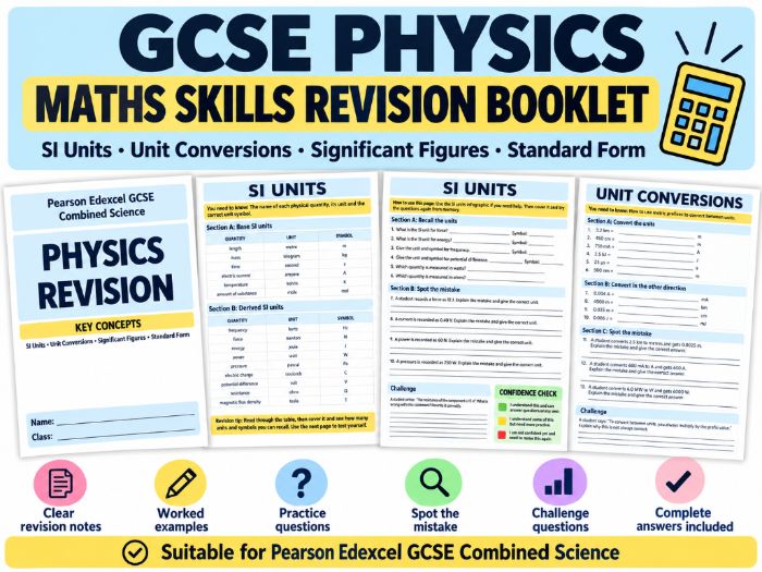 GCSE Physics Maths Skills Revision Booklet