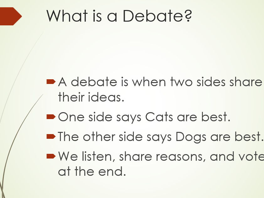Year 3 and 4 debating club powerpoints