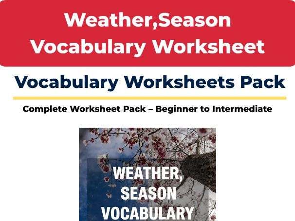 Weather & Seasons Vocabulary – ESL Worksheet