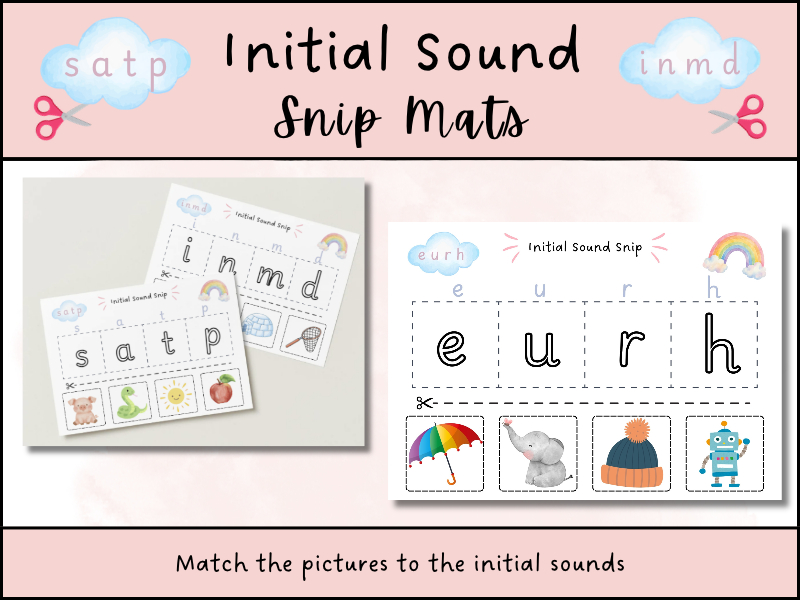 Initial Sounds Cut and Stick Phonics EYFS