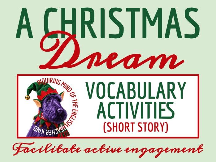 "A Christmas Dream" by Louisa May Alcott Vocabulary Activities | Winter Holiday Short Story