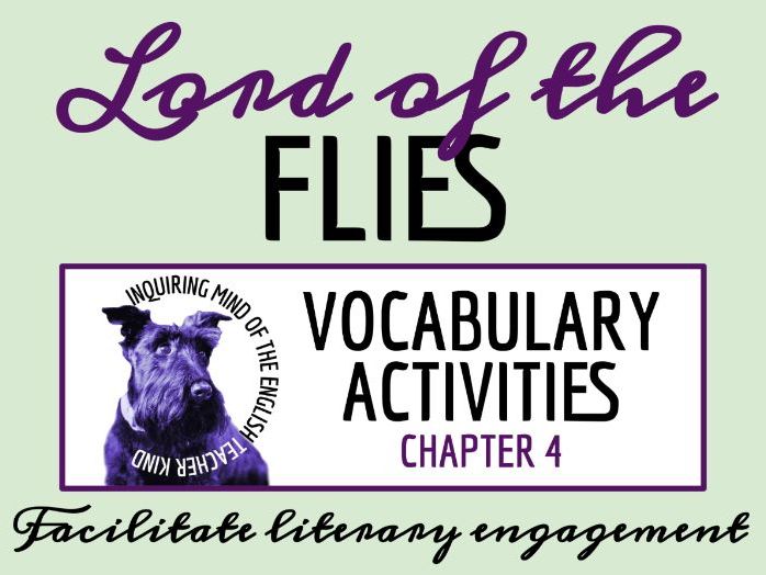 Lord of the Flies Chapter 4 Vocabulary Games | Crossword Puzzle | Word Search