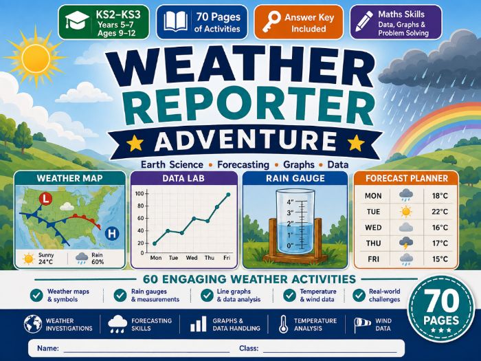 Weather & Climate Activities | KS2–KS3 Science, Data & Graphs | 70 Pages