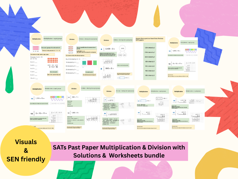 Year 6 SATs Multiplication & Division - Worksheets, Visuals & Worked Solutions