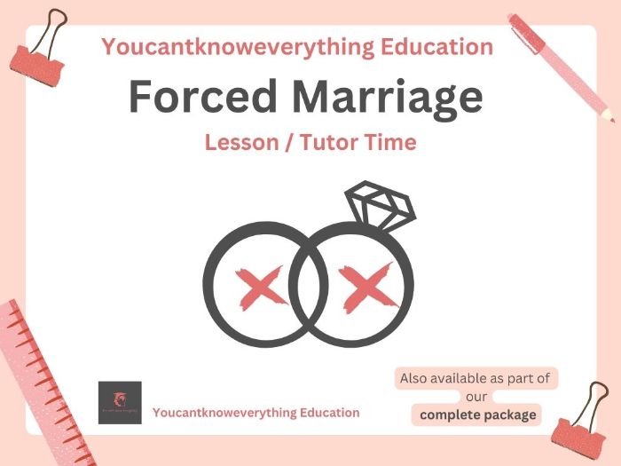 Forced Marriage PSHE Lesson