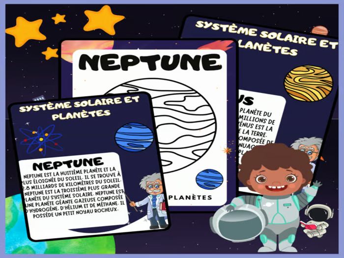 Solar System Unit With Worksheets- Intro to Space Digital Activity coloring...../ In French
