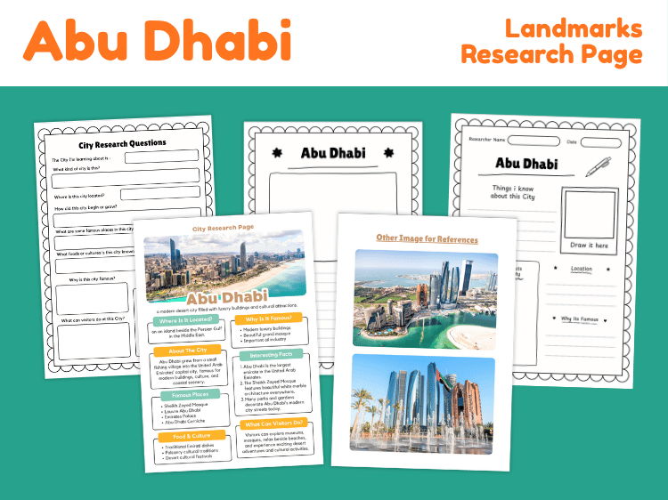 Abu Dhabi Landmarks Research Project | City Study Worksheets