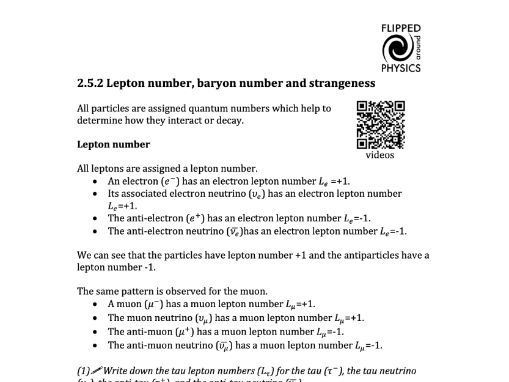 Lepton number, baryon number and strangeness
