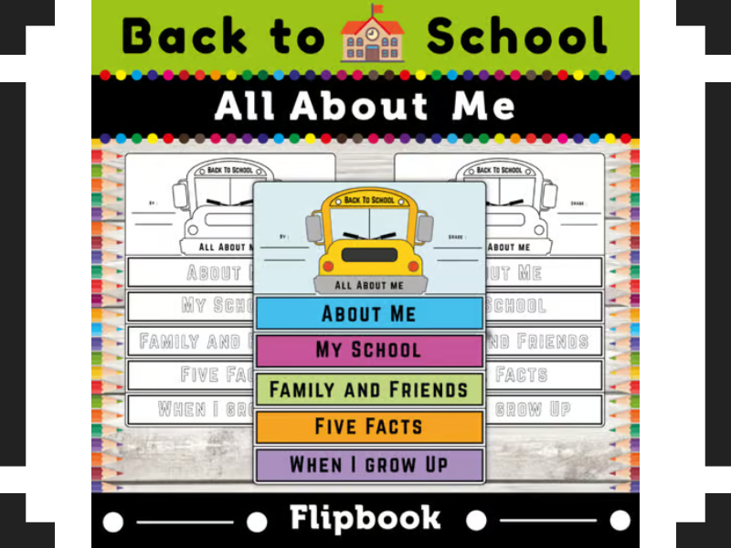 All About Me Flip Book : Back to School Activity for the Beginning of the Year