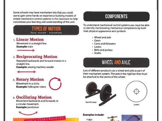 GCSE CCEA - Mechanisms Theory Booklet