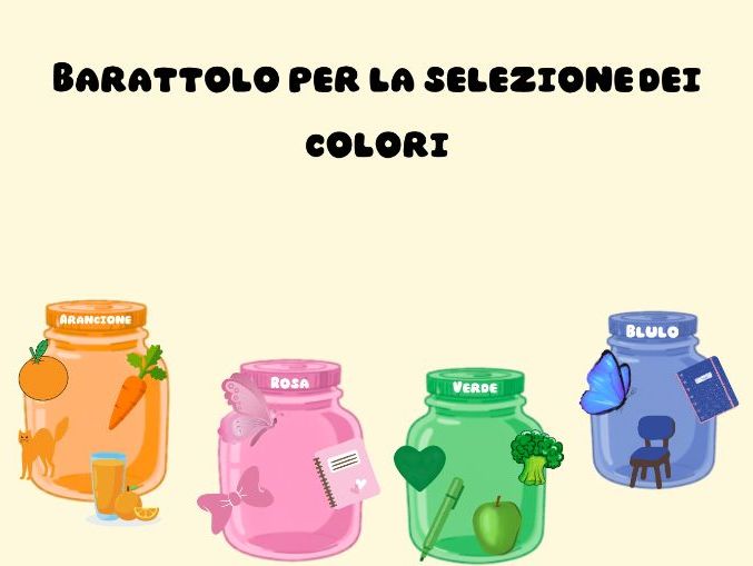 Color sorting jar