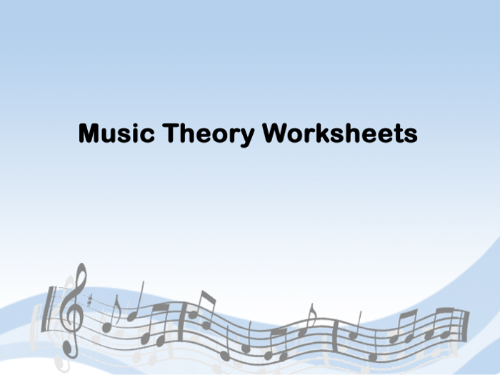 Music Theory Worksheet 5 - Notes on the stave