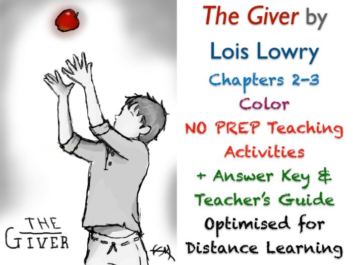 The Giver (Lois Lowry) - Chapters 2-3 - Color - NO PREP ACTIVITIES + ANSWERS