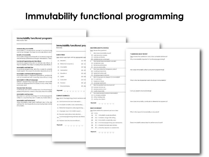 Immutability functional programming