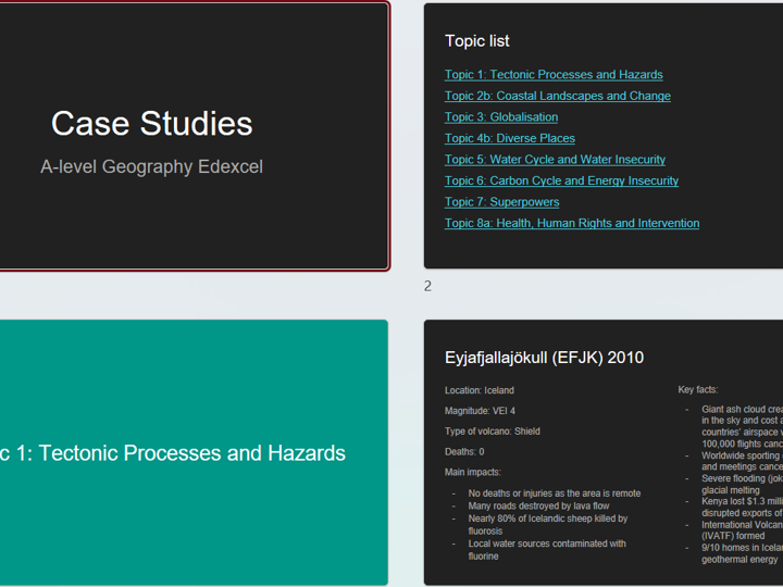 Edexcel A-level Geography - ALL Case Studies
