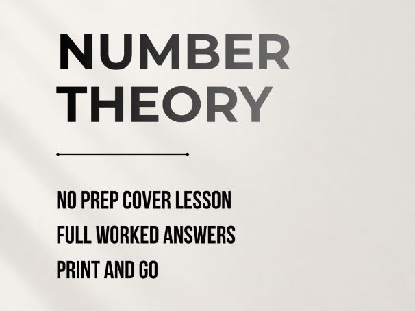 KS5 Further Mathematics Cover Lesson: Linear Congruences and Residue Systems (No Prep)