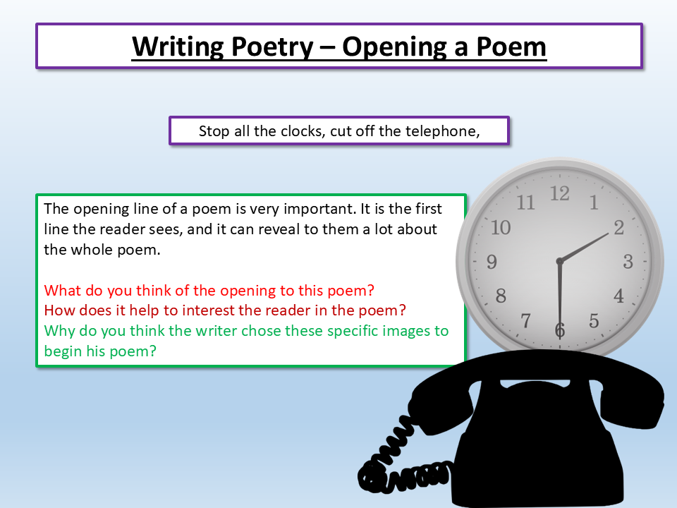 Writing Poetry Openings