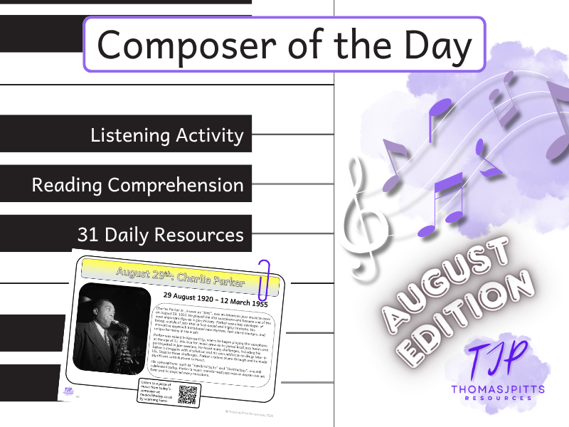 KS2–3 Music: Composer of the Day – August Reading & Listening
