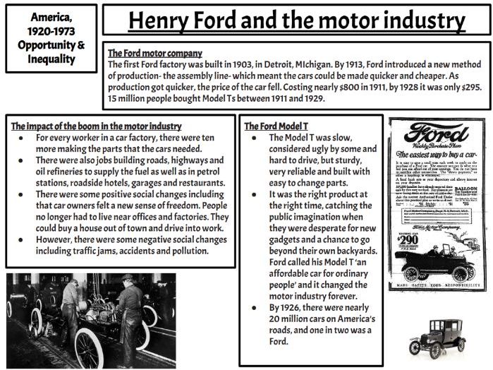 AQA GCSE America, 1920-1973 Opportunity & Inequality Revision Guide