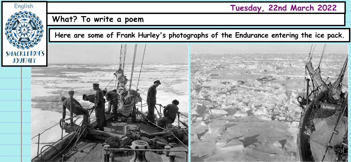 22 Lesson English unit ‘Shackleton’s Journey’ by William Grill Year