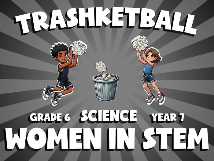 Women in STEM TRASHKETBALL Science Game | No-Prep Year 7 Review Activity
