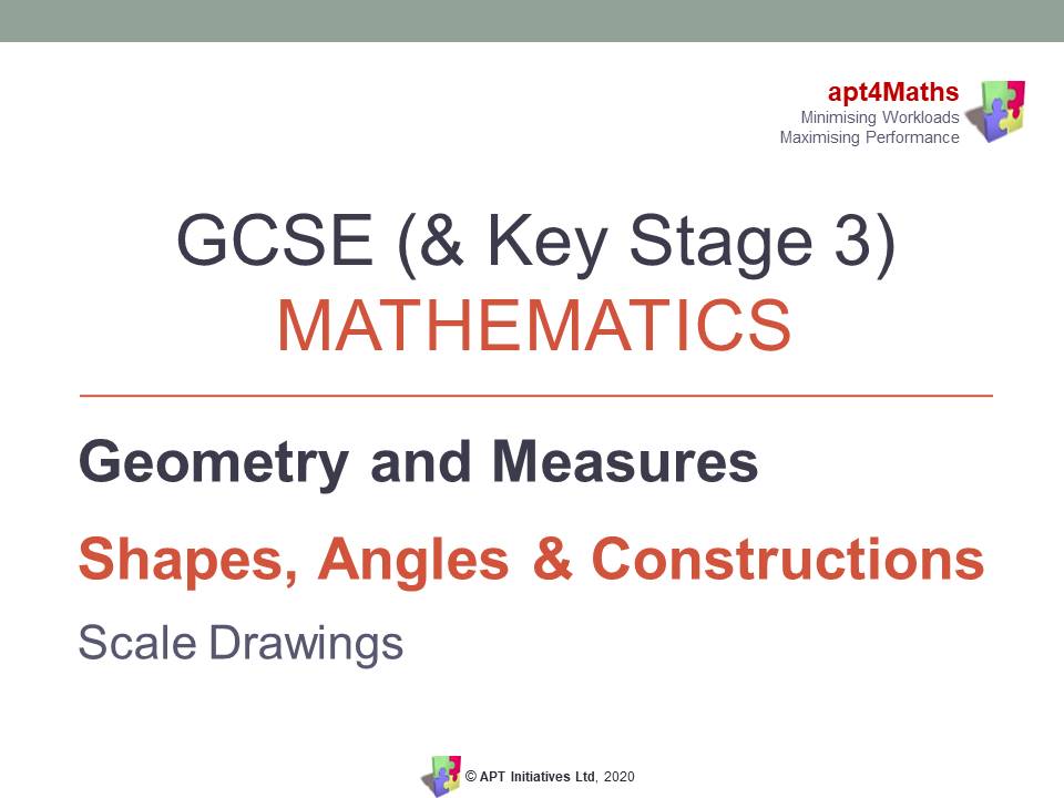 apt4Maths SCALE DRAWINGS PowerPoint for GCSE Maths (10 of 14 on Shapes