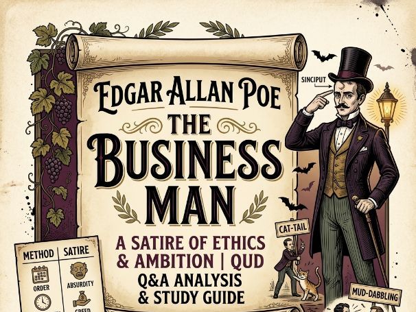 The Business Man by Edgar Allan Poe | Satire Q&A Analysis Satire Sub Plan