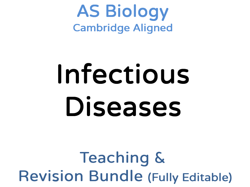 AS Biology Infectious Diseases – Teaching & Revision Bundle: Cambridge 9700, Fully Editable PPT